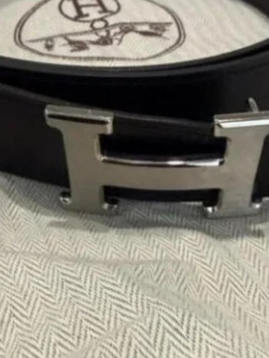 Hermès Black Reversible Belt 95cm - New with Box main image 6